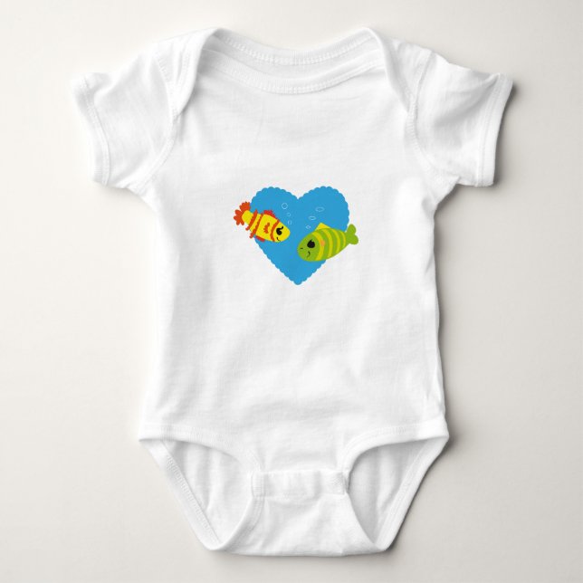 Body Para Bebé Peces enamorados (Anverso)