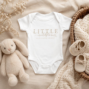 Body Para Bebé Pechera Personalizada de Bebé Pequeña Flor Silvest