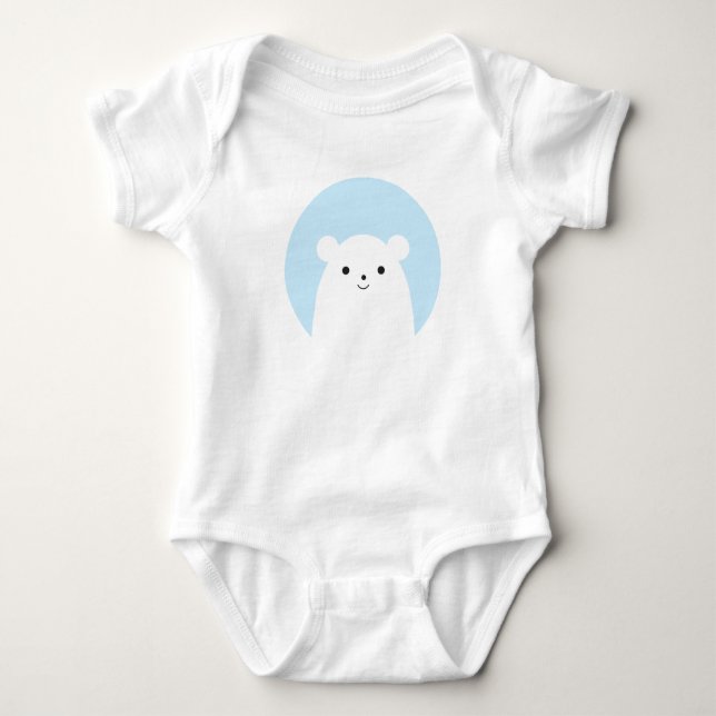 Body Para Bebé Peekaboo Polar Bear Baby Bodysuit (Anverso)