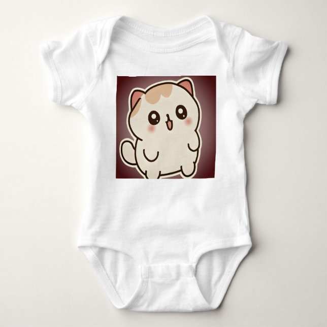 Body Para Bebé pegatina de gato gracioso (Anverso)