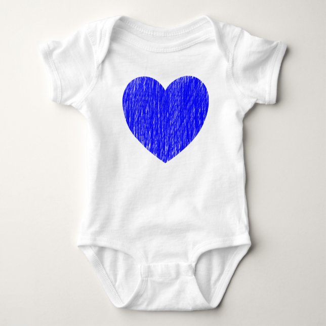 Body Para Bebé Pencillado en - Azul (Anverso)