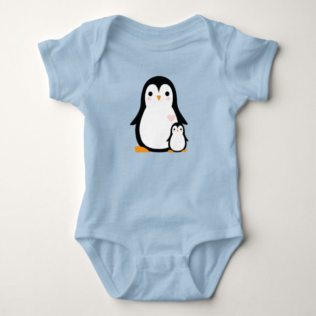 Body Para Bebé Penguin Baby Shower (Anverso)