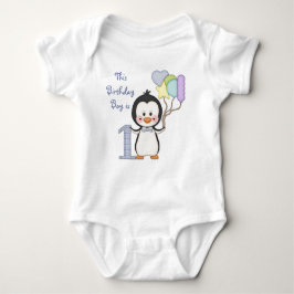 Body Para Bebé Penguin Cutie - Niño Primer cumpleaños
