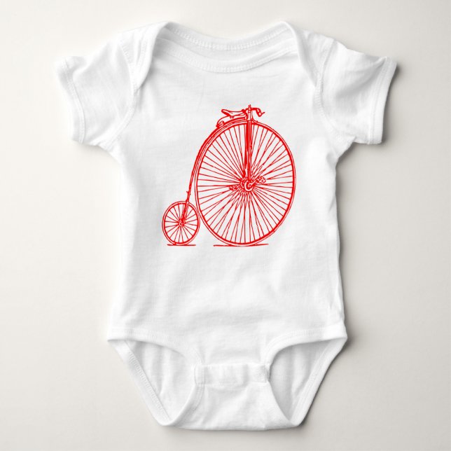Body Para Bebé Penny Farthing - Rojo (Anverso)