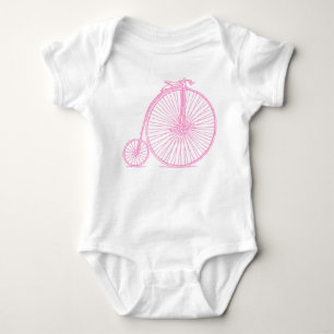 Body Para Bebé Penny Farthing - Rosa