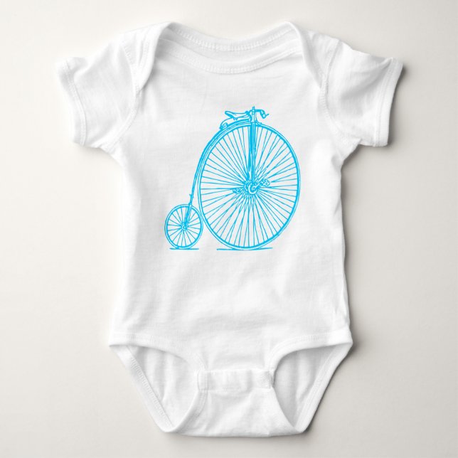 Body Para Bebé Penny Farthing - Sky Blue (Anverso)