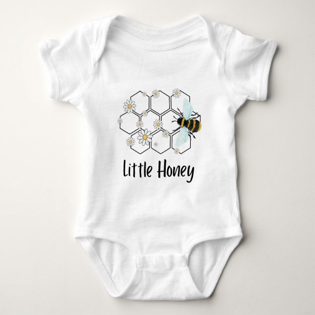 Body Para Bebé Pequeña abeja de miel, regalo de panal de abeja ma (Anverso)