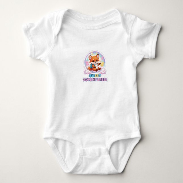 Body Para Bebé Pequeña aventura de héroe - Superhéroe bebé de ani (Anverso)