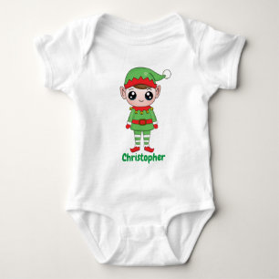 Body Para Bebé Pequeña ayudante de 🎄 Santa con un nombre persona