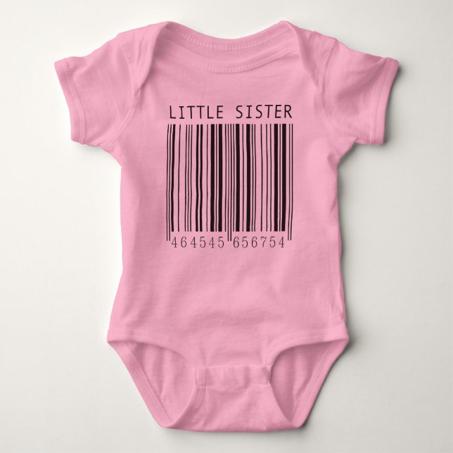 Body Para Bebé Pequeña camiseta con código de barras (Anverso)