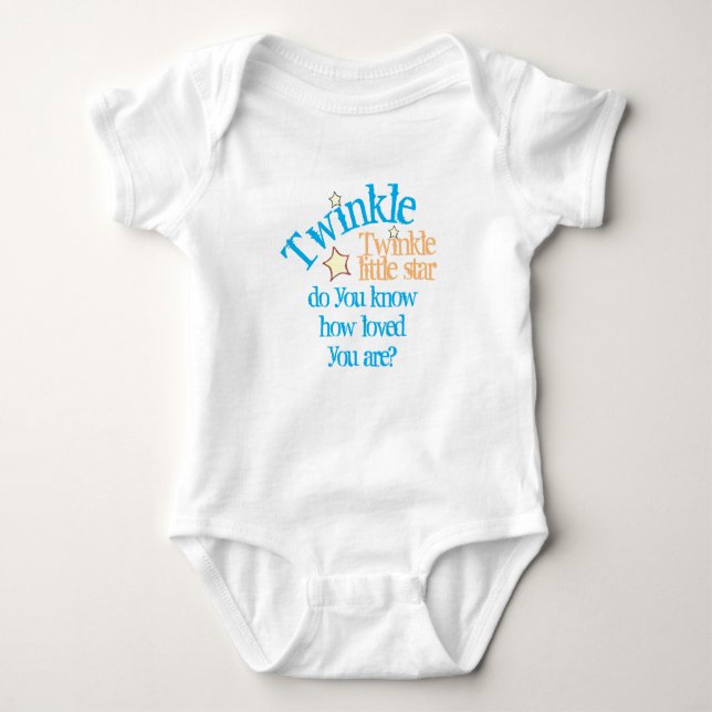 Body Para Bebé Pequeña estrella encantada, guiño personalizado (Anverso)
