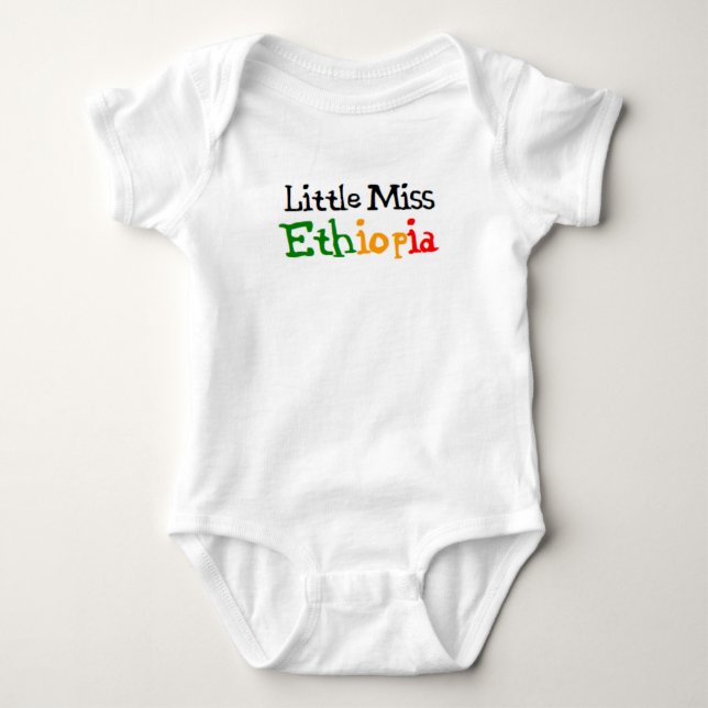 Body Para Bebé pequeña etíope miss (Anverso)