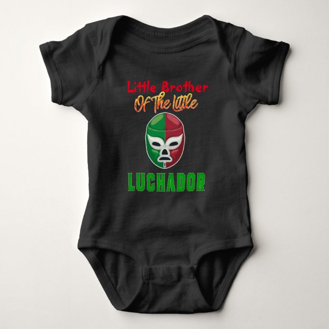 Body Para Bebé Pequeña familia Personalizado Luchador a juego (Anverso)