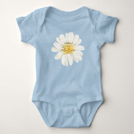 Body Para Bebé Pequeña Flor de Mamá Linda Margarita Azul