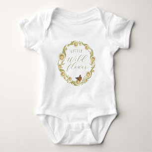 Body Para Bebé Pequeña flor silvestre Daisy Floral