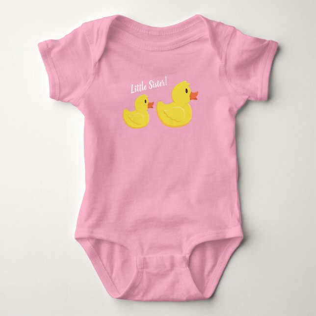Body Para Bebé Pequeña hermana de Rubber Ducky (Anverso)