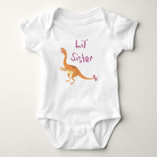 Body Para Bebé Pequeña hermana Dino