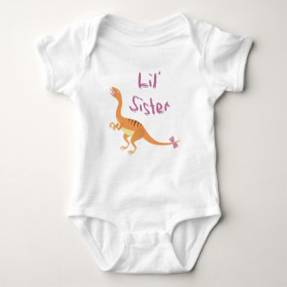 Body Para Bebé Pequeña hermana Dino