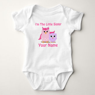 Body Para Bebé Pequeña Hermana Lechuza Personalizada