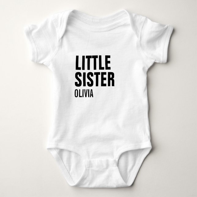 Body Para Bebé Pequeña hermana Personalizado Baby Bodysuit (Anverso)