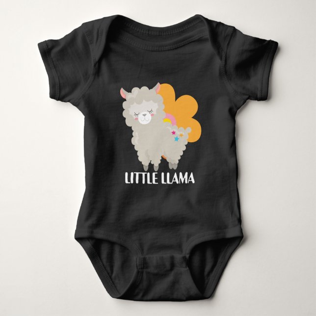 Body Para Bebé Pequeña llama pequeña y linda canina unisex (Anverso)