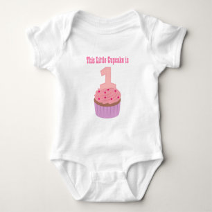 Body Para Bebé Pequeña magdalena es uno, primer cumpleaños, bebé 