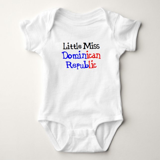 Body Para Bebé pequeña miss dominicana (Anverso)