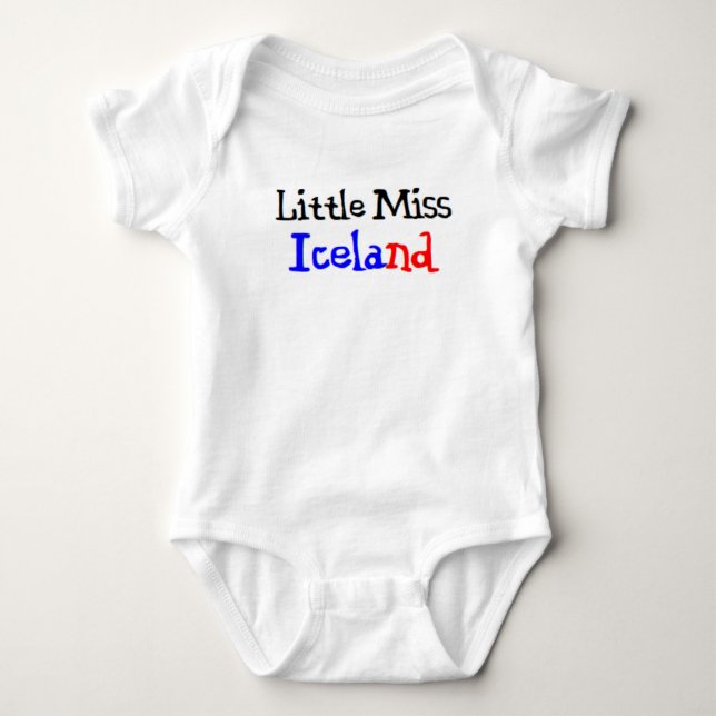 Body Para Bebé pequeña miss islandesa (Anverso)