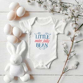 Body Para Bebé Pequeña Miss Jelly Bean Typografía Niña