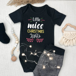 Body Para Bebé Pequeña Miss Navidades Luces Chica