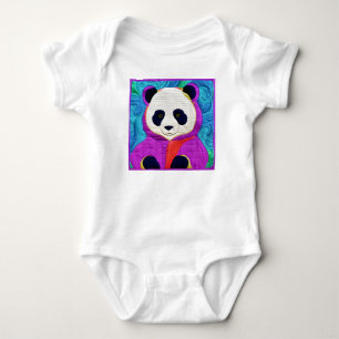 Body Para Bebé Pequeña Panda Adorable - Diseño Cuiltado
