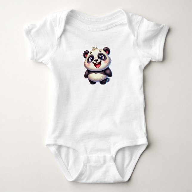 Body Para Bebé Pequeña panda agradable y graciosa (Anverso)