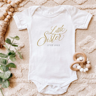 Body Para Bebé Pequeña Personalizado Invitación de fecha de venci