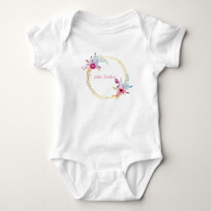 Body Para Bebé Pequeña querida floral rosa