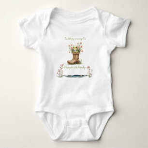 Body Para Bebé Pequeña rana personalizada Froggie primer cumpleañ