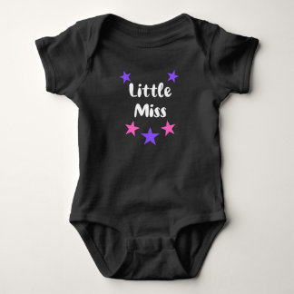 Body Para Bebé Pequeña Señorita Estrellas Rosadas y Moradas