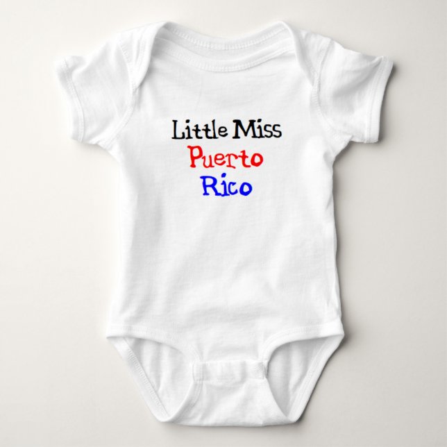 Body Para Bebé pequeña señorita puertorriqueña (Anverso)
