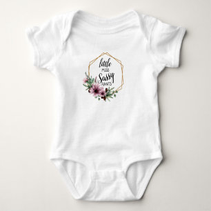 Body Para Bebé Pequeña SEÑORITA Sassy PANTALONES - Margaritas Mor