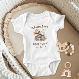 Body Para Bebé Pequeña vaquera bebé amante de Jesús