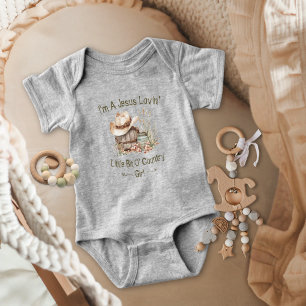 Body Para Bebé Pequeña vaquera country amante de Jesús