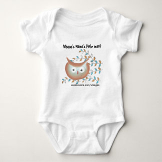 Body Para Bebé Pequeña y pequeña imagen de búho de camisas en mar