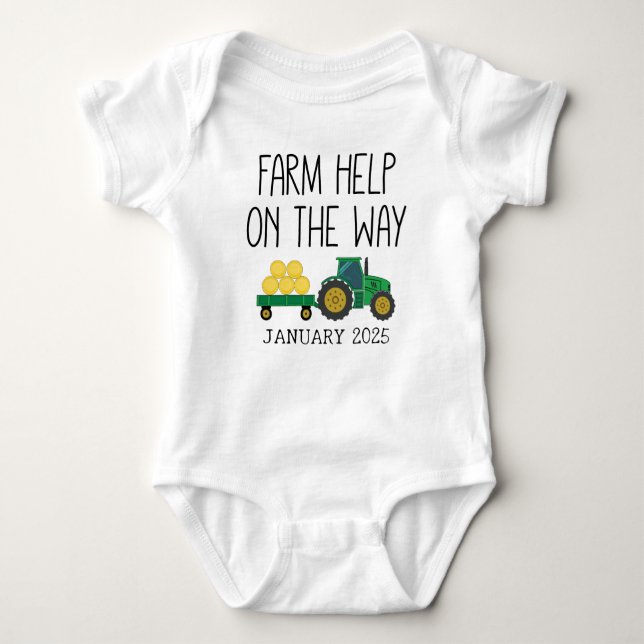 Body Para Bebé Pequeño agricultor - Ayuda agrícola en el camino (Anverso)