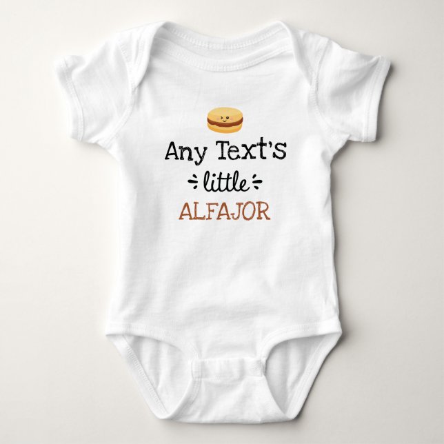 Body Para Bebé Pequeño Alfajor Mono de [Cualquier Texto] (Anverso)