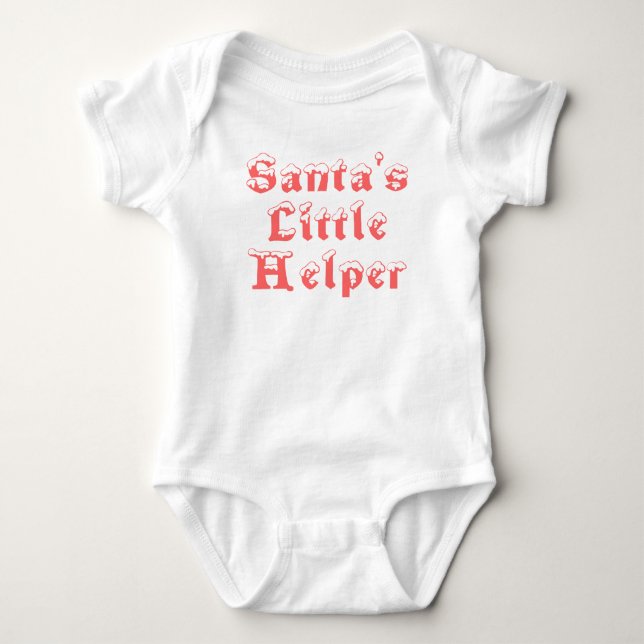 Body Para Bebé Pequeño ayudante de Santa Claus - rosa (Anverso)
