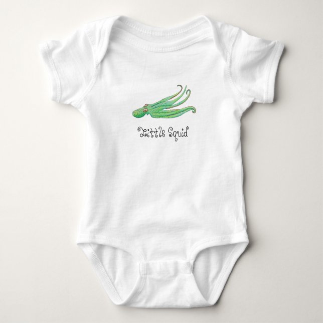 Body Para Bebé Pequeño calamar (Anverso)