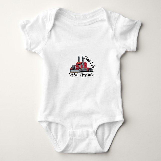 Body Para Bebé Pequeño camionero de Daddys (Anverso)