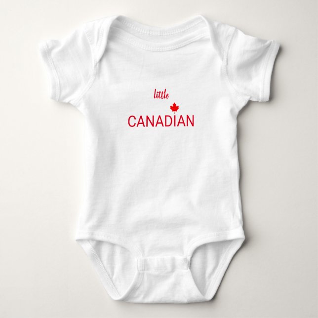 Body Para Bebé Pequeño canadiense patriótico (Anverso)
