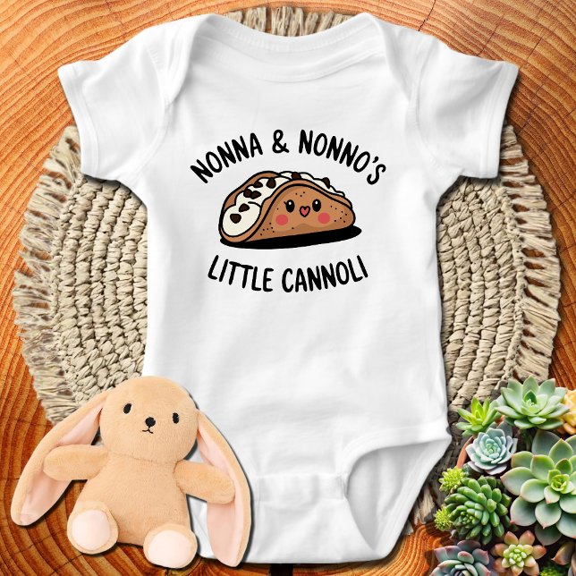 Body Para Bebé Pequeño Cannoli de Nonna y Nonno Lindo Italiano (Subido por el creador)