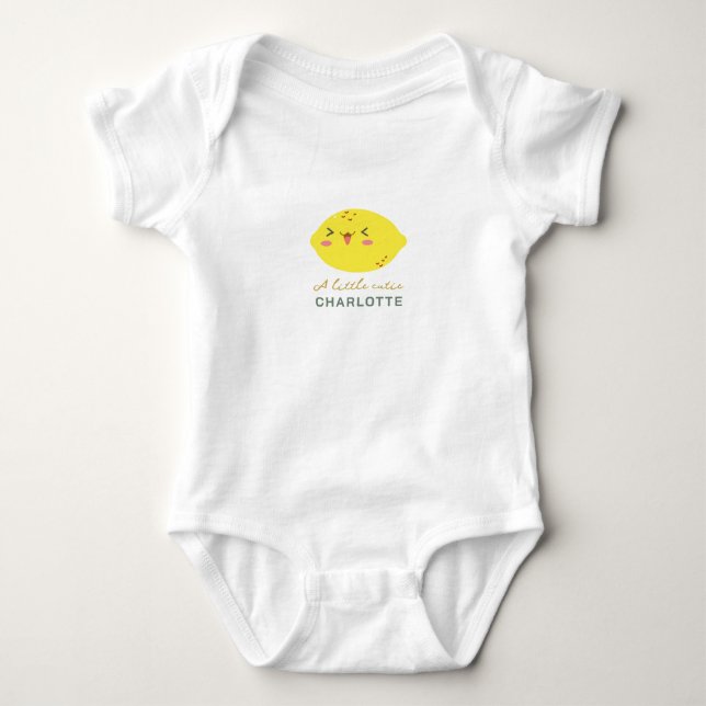 Body Para Bebé Pequeño cítrico de limón cutáneo (Anverso)