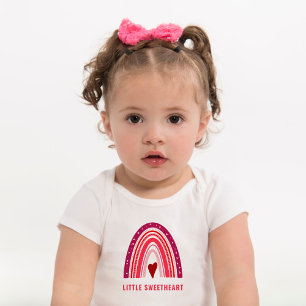 Body Para Bebé Pequeño Corazón Bohemio Arcoíris San Valentín